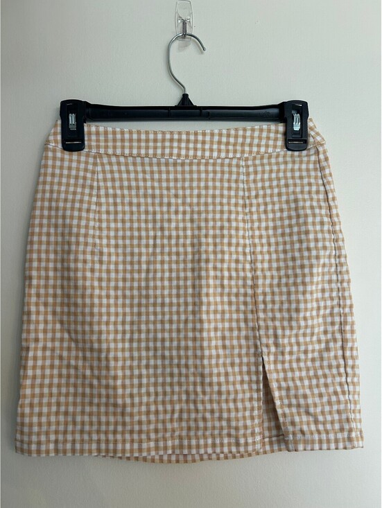 Garage Dresses & Skirts - Garage Mustard Yellow Gingham Mini Skirt XS